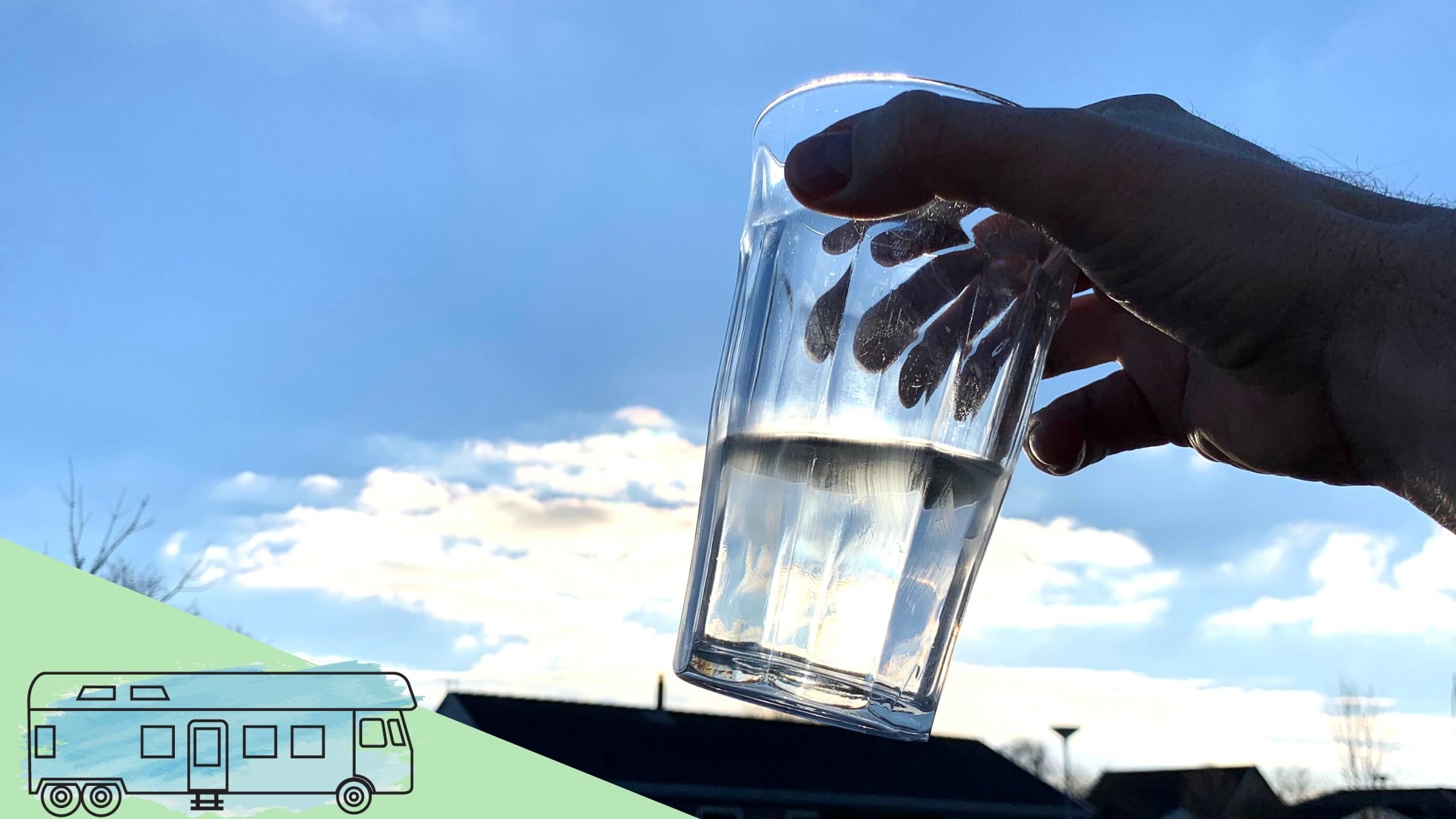 Drinking in a glass in the sun